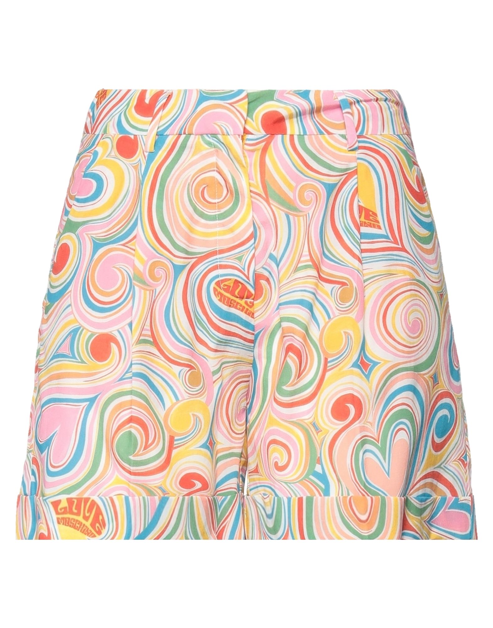 Love Moschino Woman Shorts & Bermuda Shorts Yellow Size 6 Cupro, Cotton