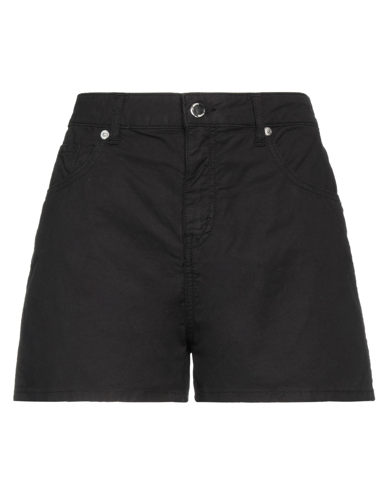 Love Moschino Woman Shorts & Bermuda Shorts Black Size 8 Cotton, Linen, Elastane