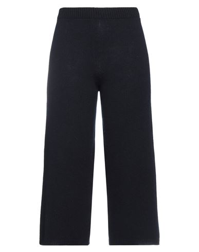 Compagnia Italiana Woman Cropped Pants Midnight Blue Size M Virgin Wool, Cashmere In Blue