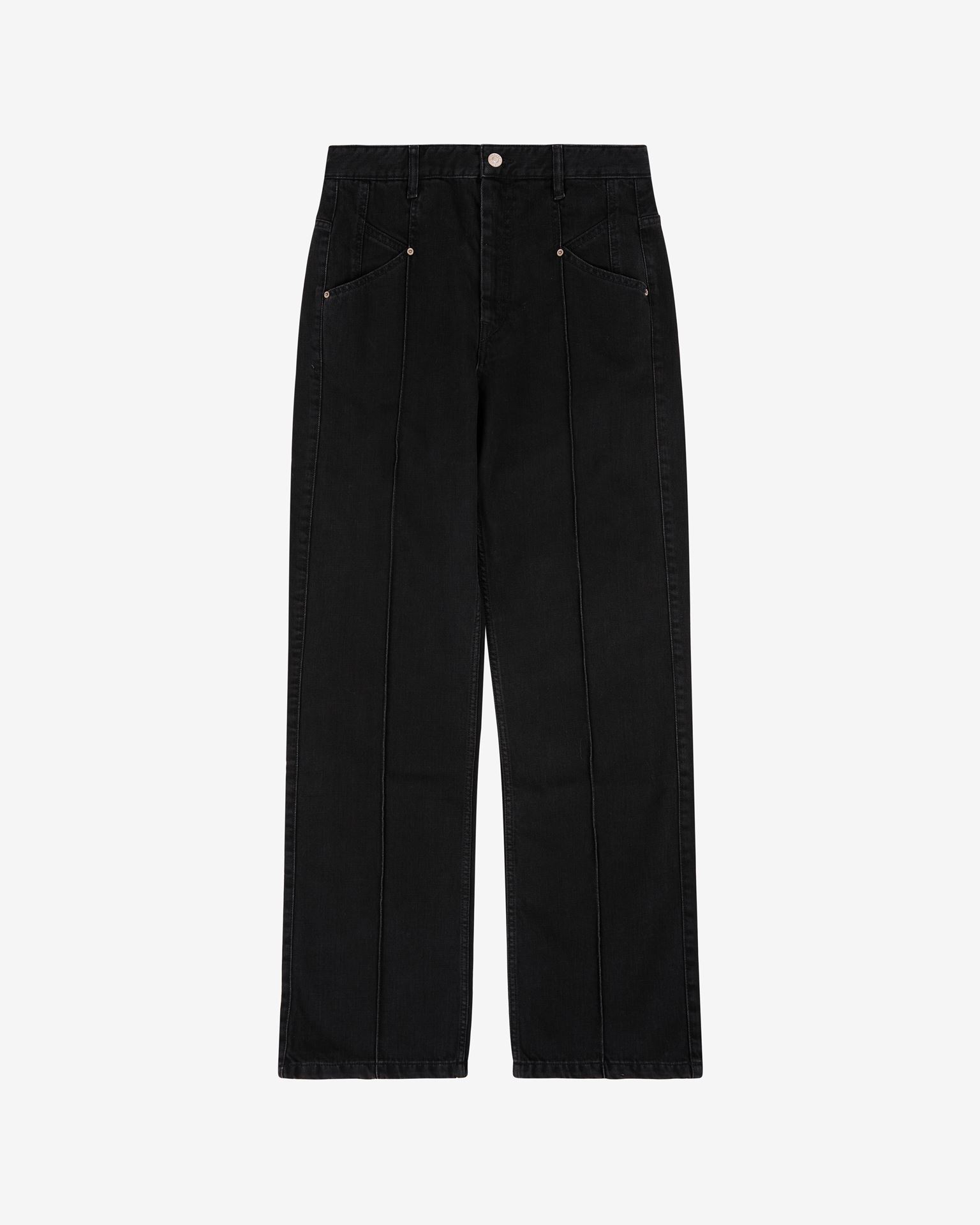 Shop Isabel Marant Nadege Denim Pants In Black