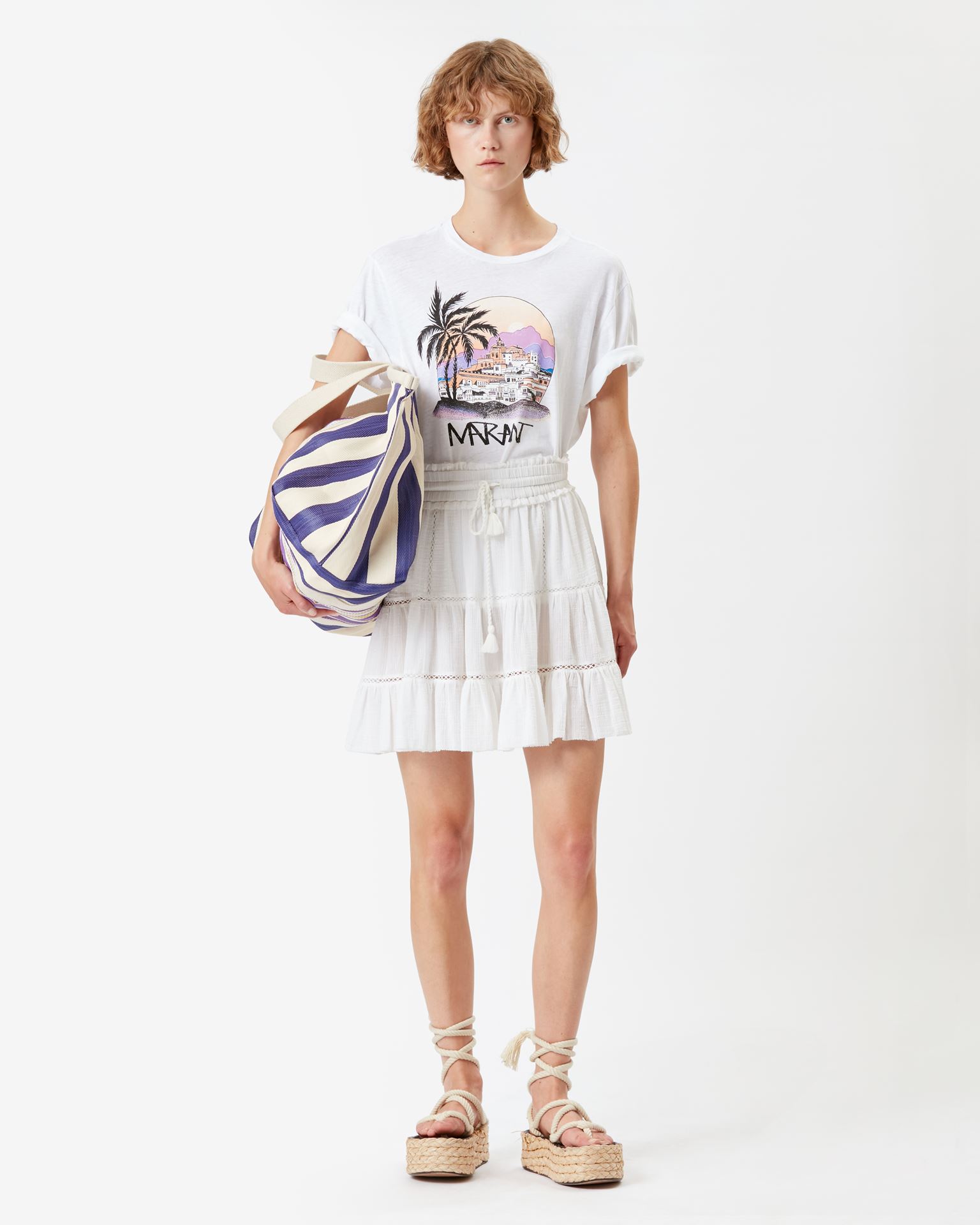 Isabel Marant Marant Étoile, Lioline Cotton And Linen Skirt - Women - White