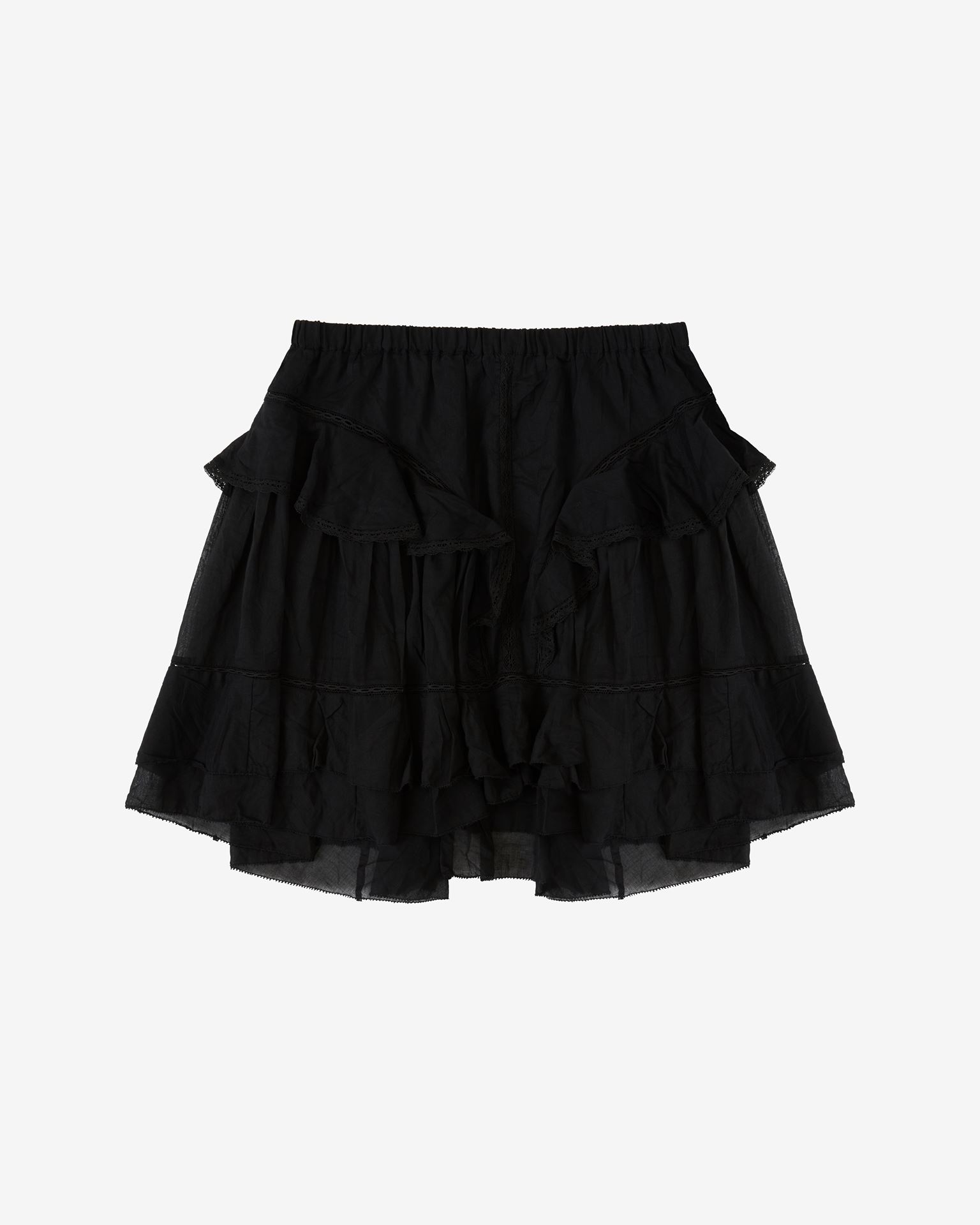 Shop Isabel Marant Étoile Moano Cotton Voile Skirt In Black
