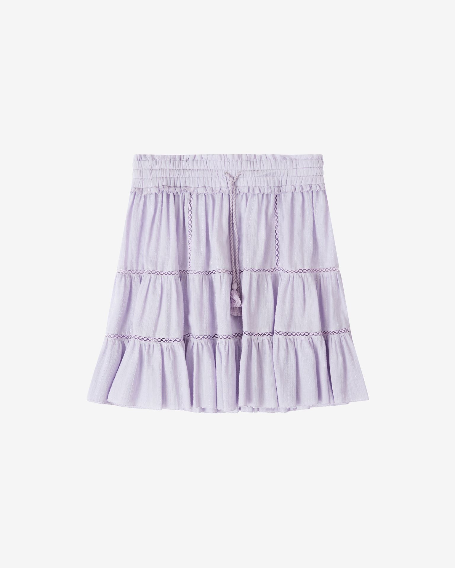 Isabel Marant Étoile Lioline Tiered Elastic Mini Skirt In Pink