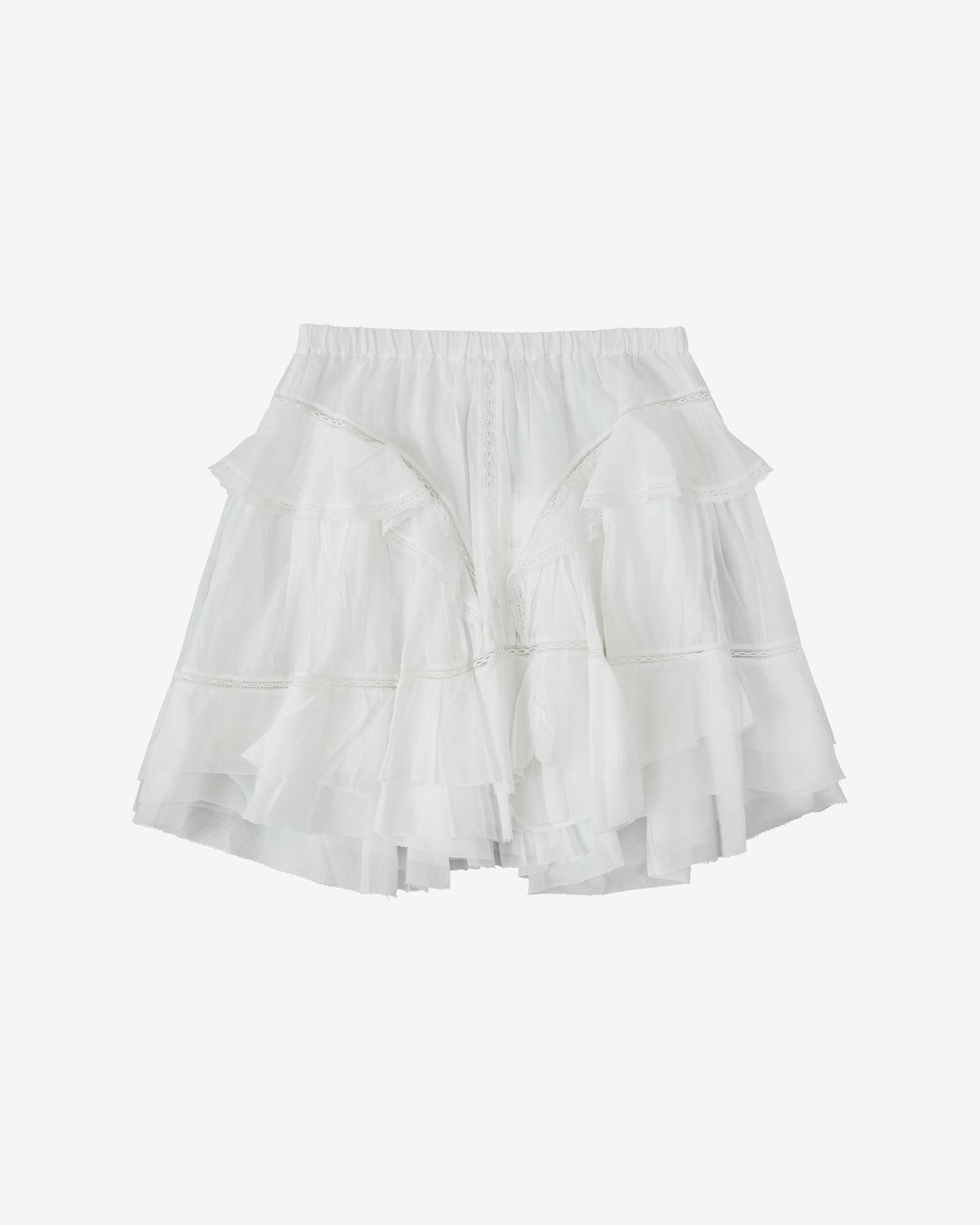 Shop Isabel Marant Étoile Moano Cotton Voile Skirt In White