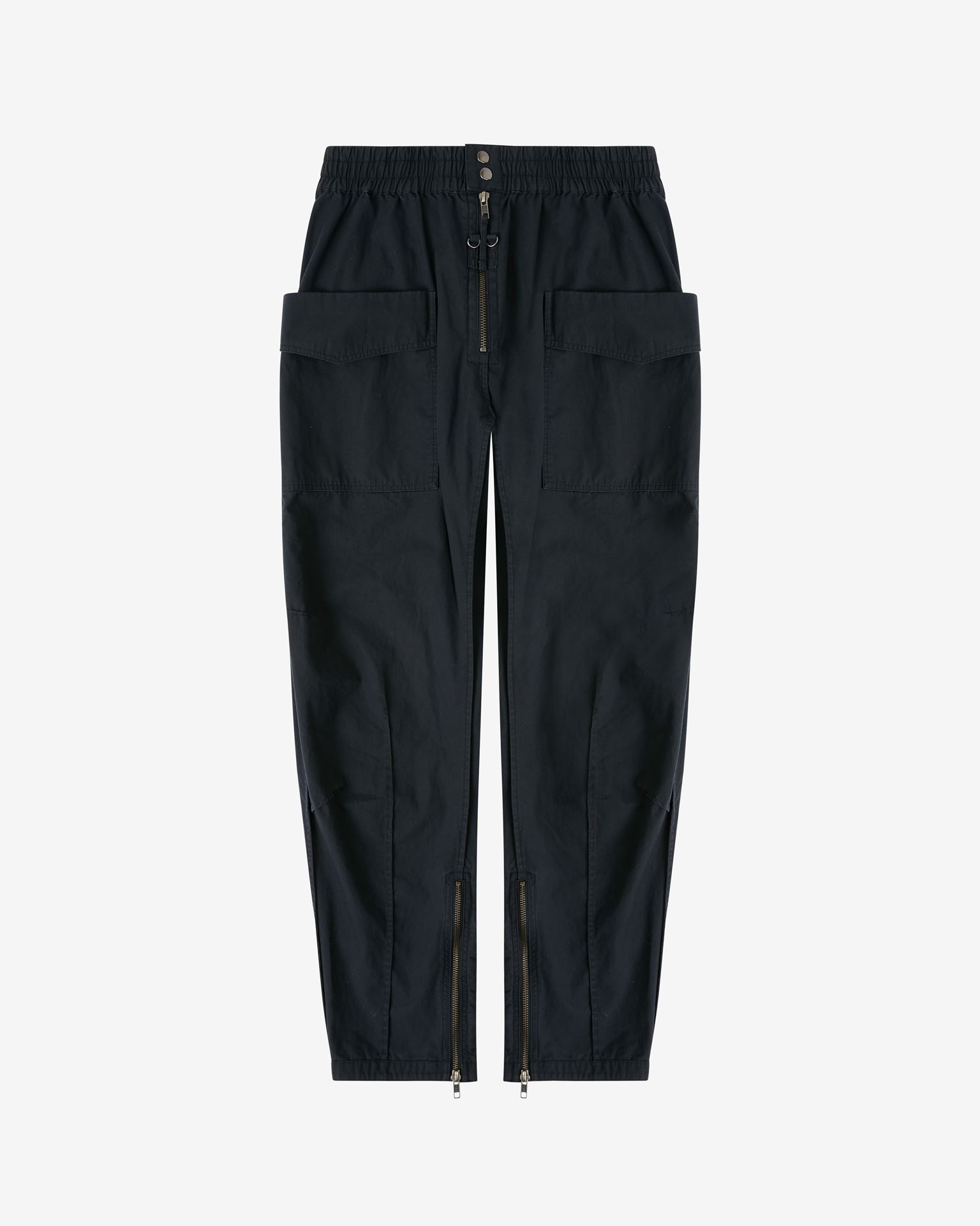 Isabel Marant Tilseno Trousers In Black Cotton In Grey