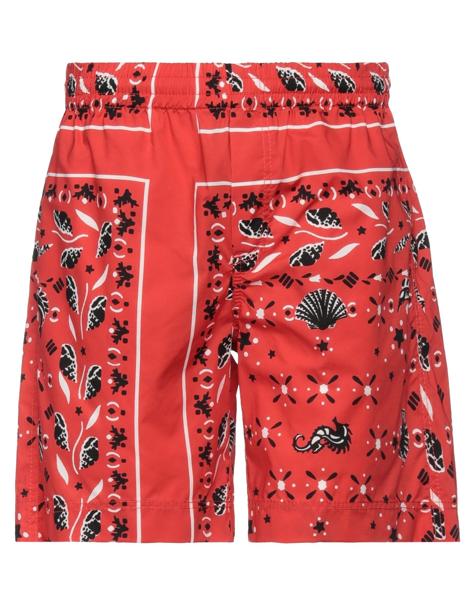 Msgm Man Shorts & Bermuda Shorts Red Size 32 Cotton
