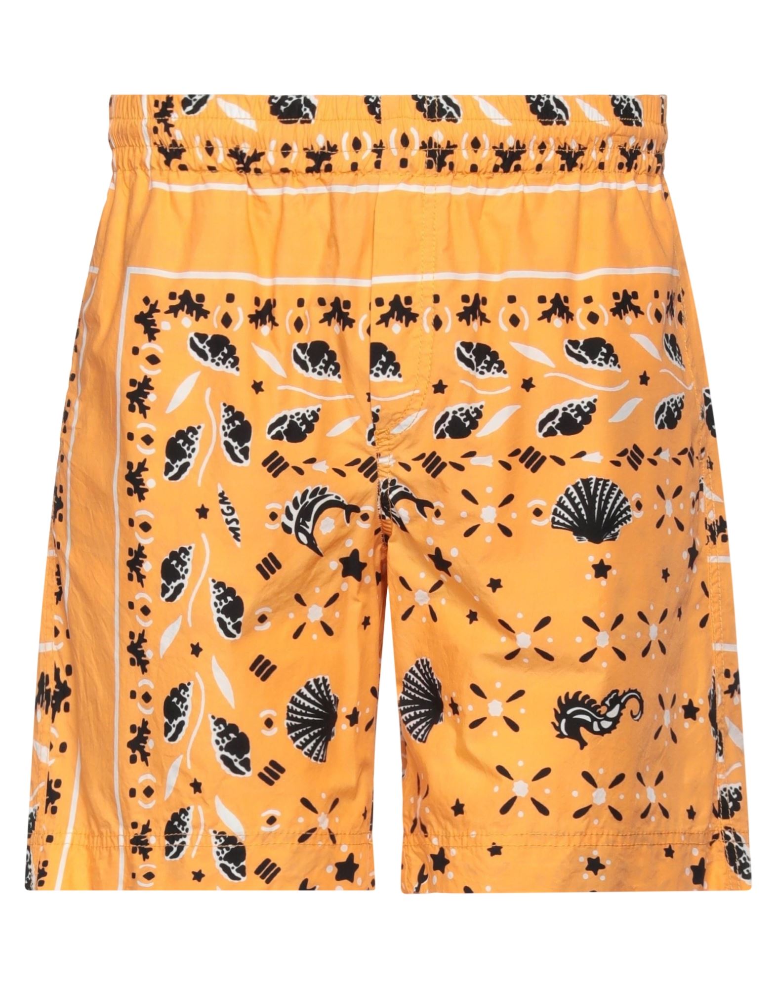 Msgm Man Shorts & Bermuda Shorts Orange Size 36 Cotton