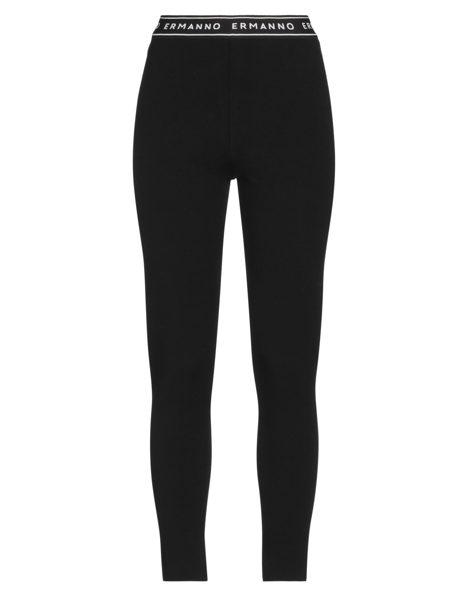Shop Ermanno Firenze Woman Leggings Black Size 6 Viscose, Polyester, Polyamide, Elastane