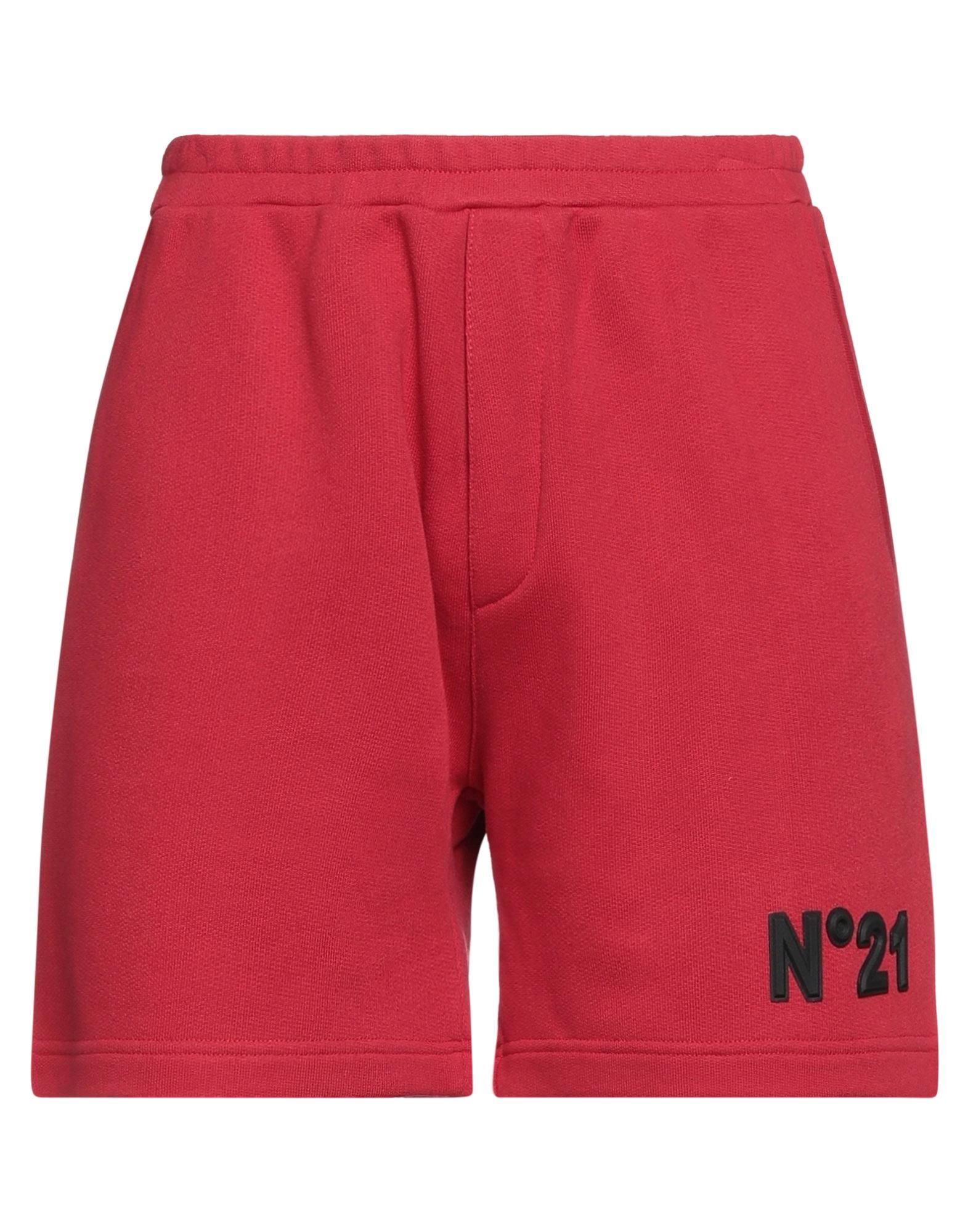 Ndegree21 Man Shorts & Bermuda Shorts Red Size M Cotton
