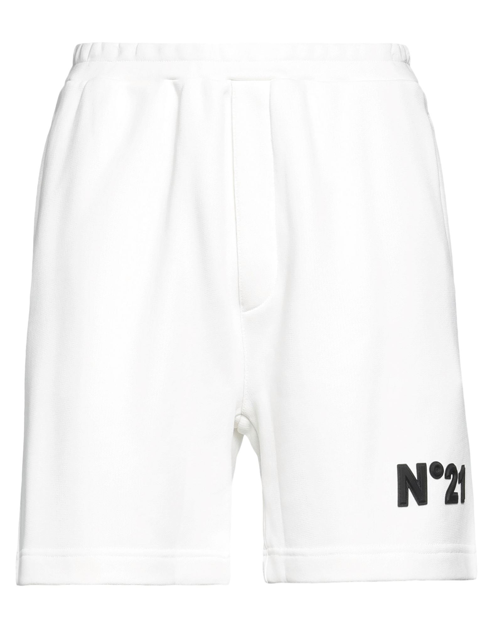 Ndegree21 Man Shorts & Bermuda Shorts White Size M Cotton