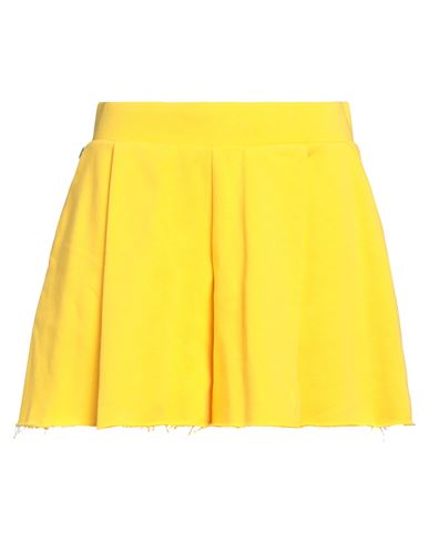 Jijil Woman Shorts & Bermuda Shorts Yellow Size 4 Cotton, Polyester
