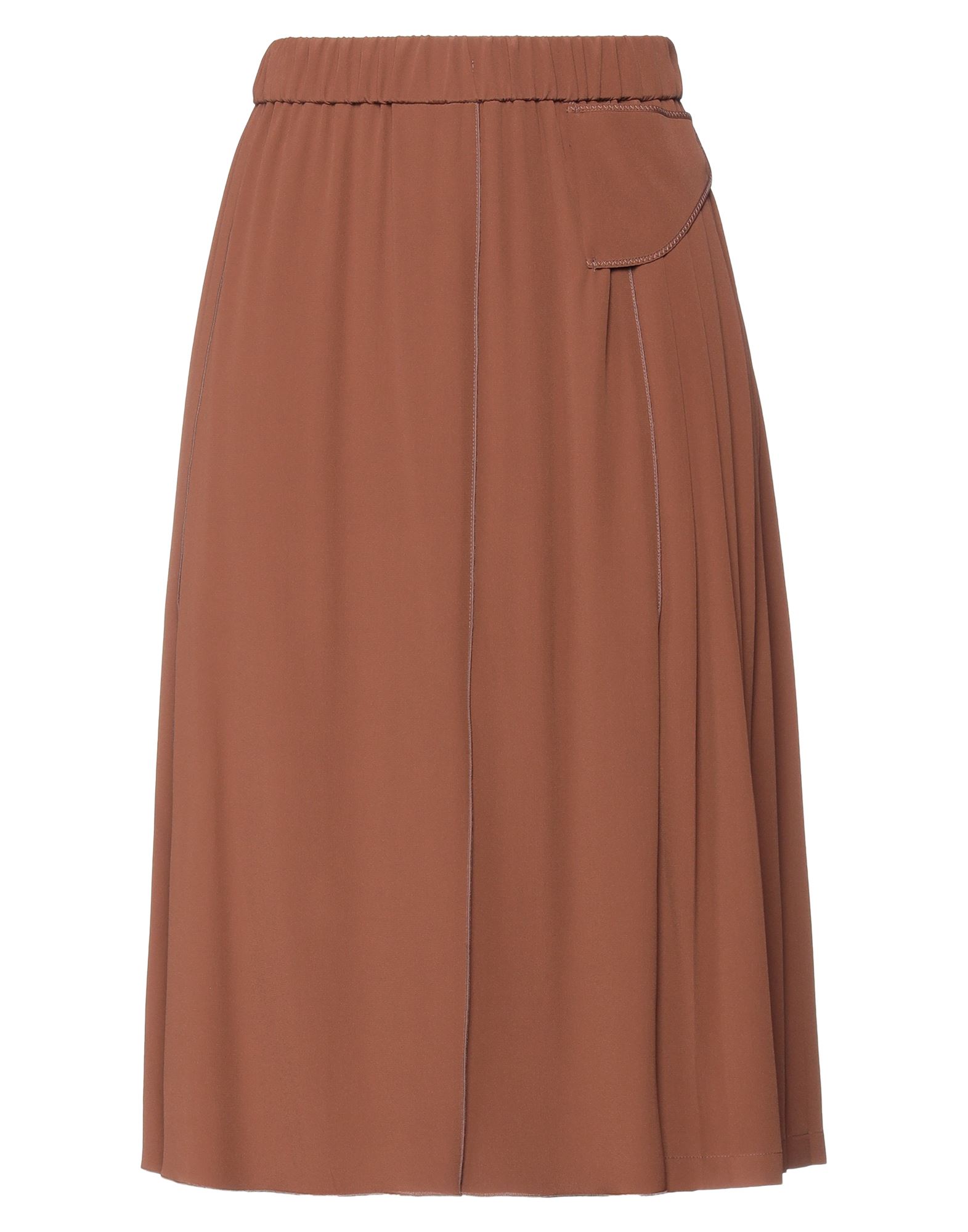 Ndegree21 Midi Skirts In Brown