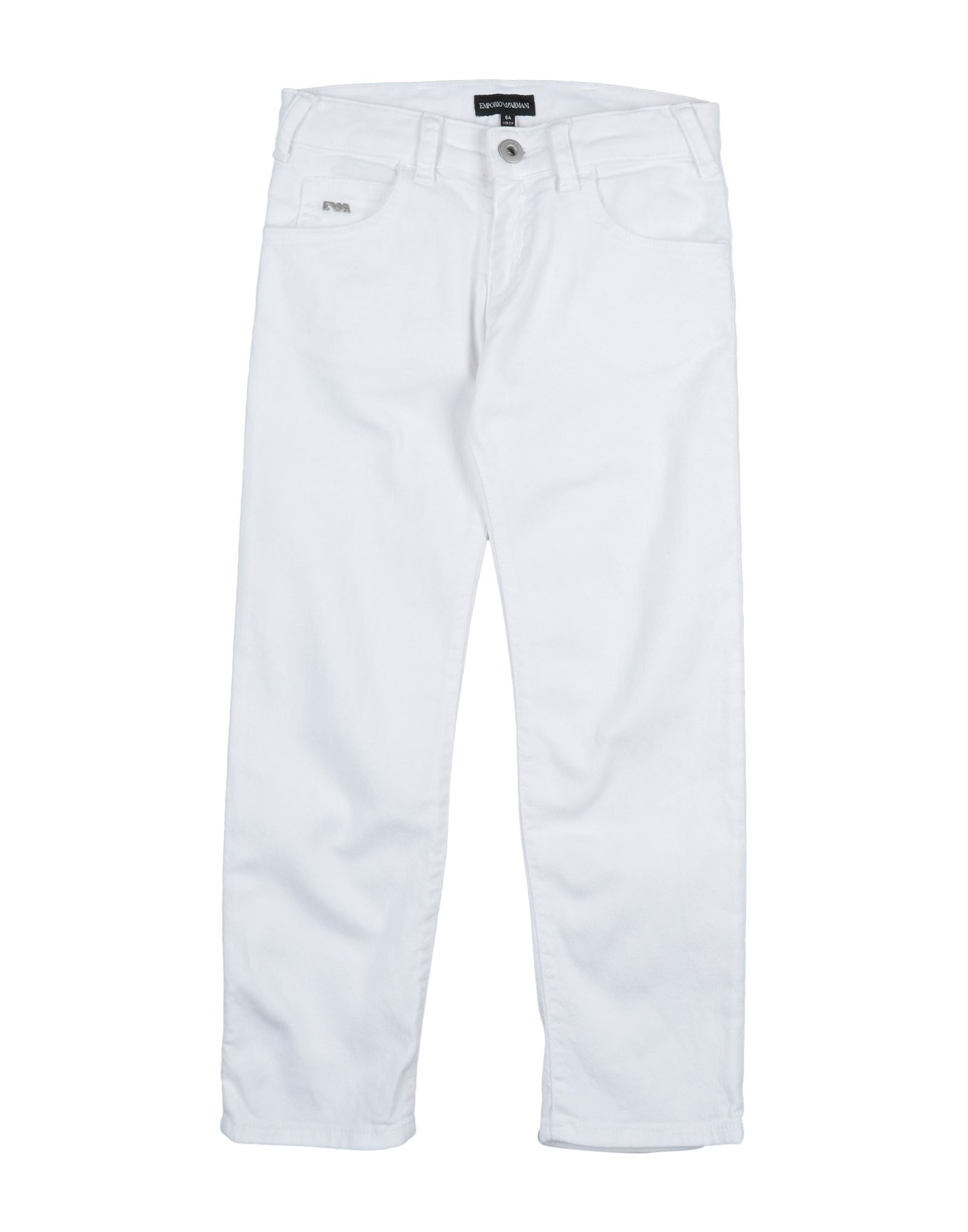 Shop Emporio Armani Toddler Boy Jeans White Size 6 Cotton, Elastane