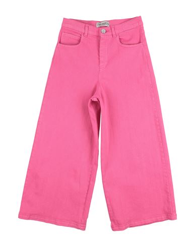 Simonetta Babies'  Toddler Girl Jeans Fuchsia Size 4 Cotton, Elastane In Pink