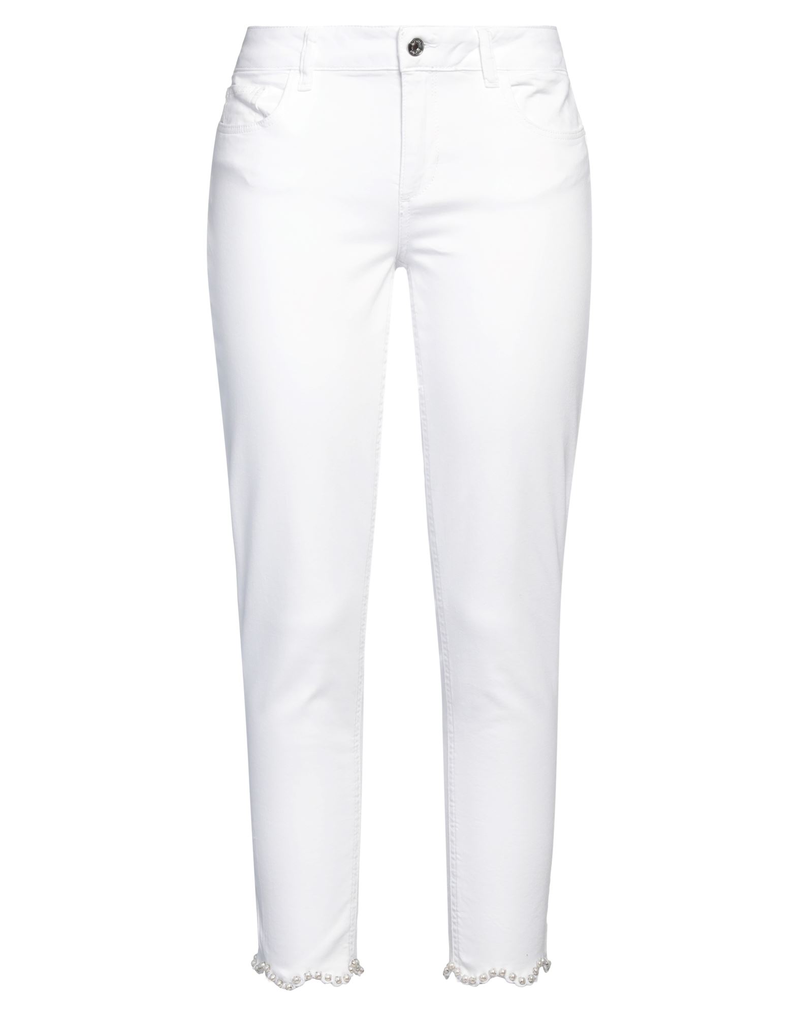 Liu •jo Woman Pants White Size 24w-28l Cotton, Elastane