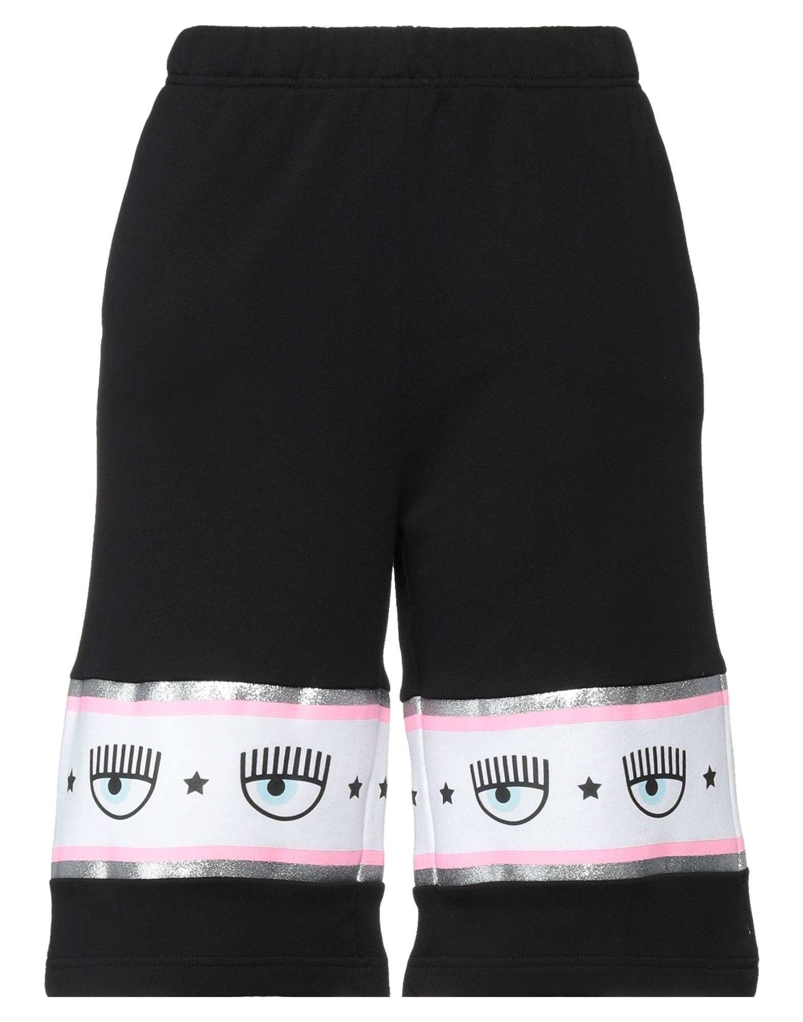 Shop Chiara Ferragni Woman Shorts & Bermuda Shorts Black Size S Cotton
