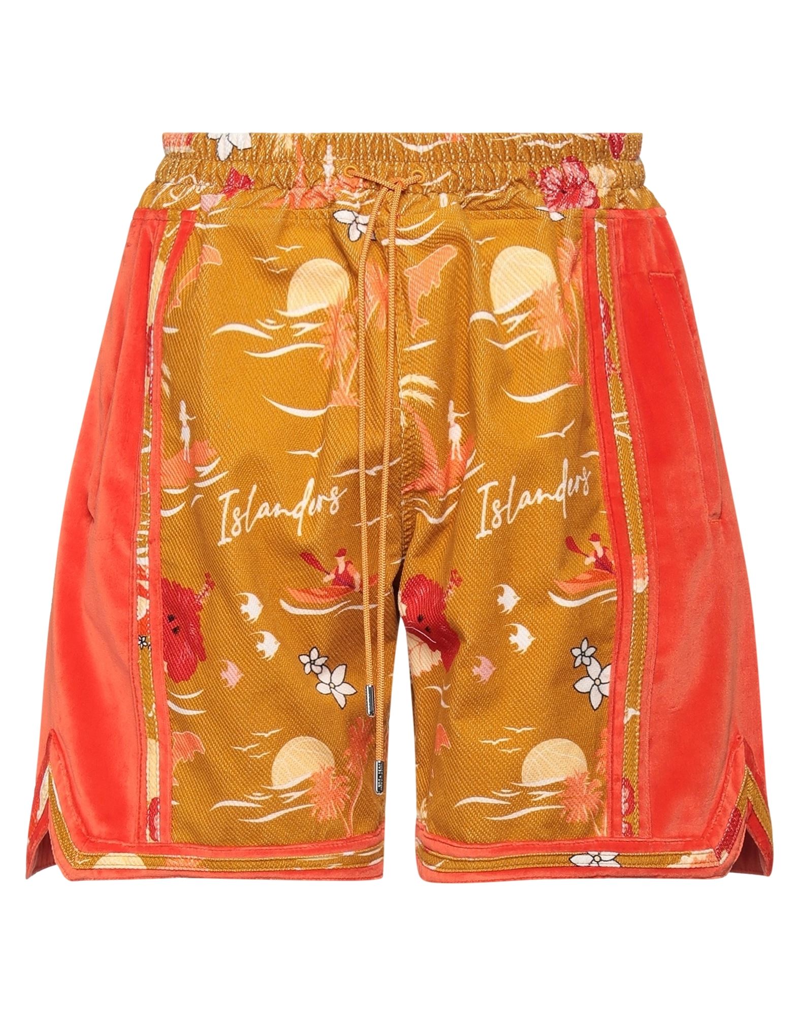 Shop Just Don Man Shorts & Bermuda Shorts Camel Size Xl Cotton In Beige