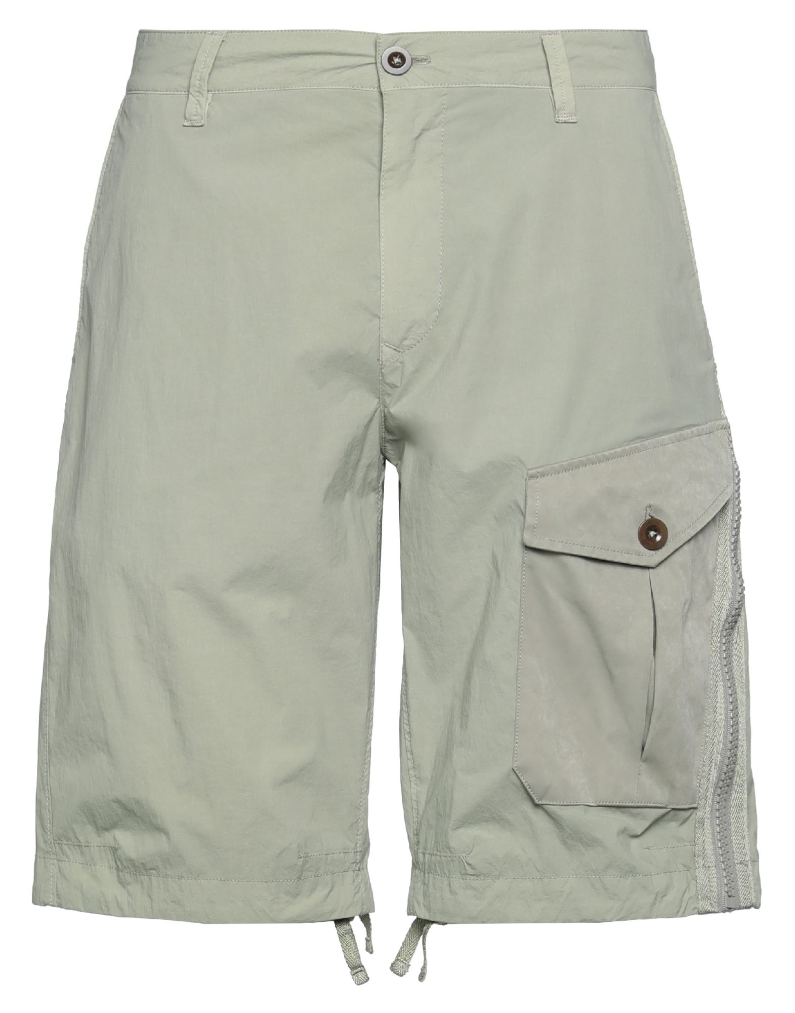 Ten C Zip-detail Bermuda Shorts In Sage Green