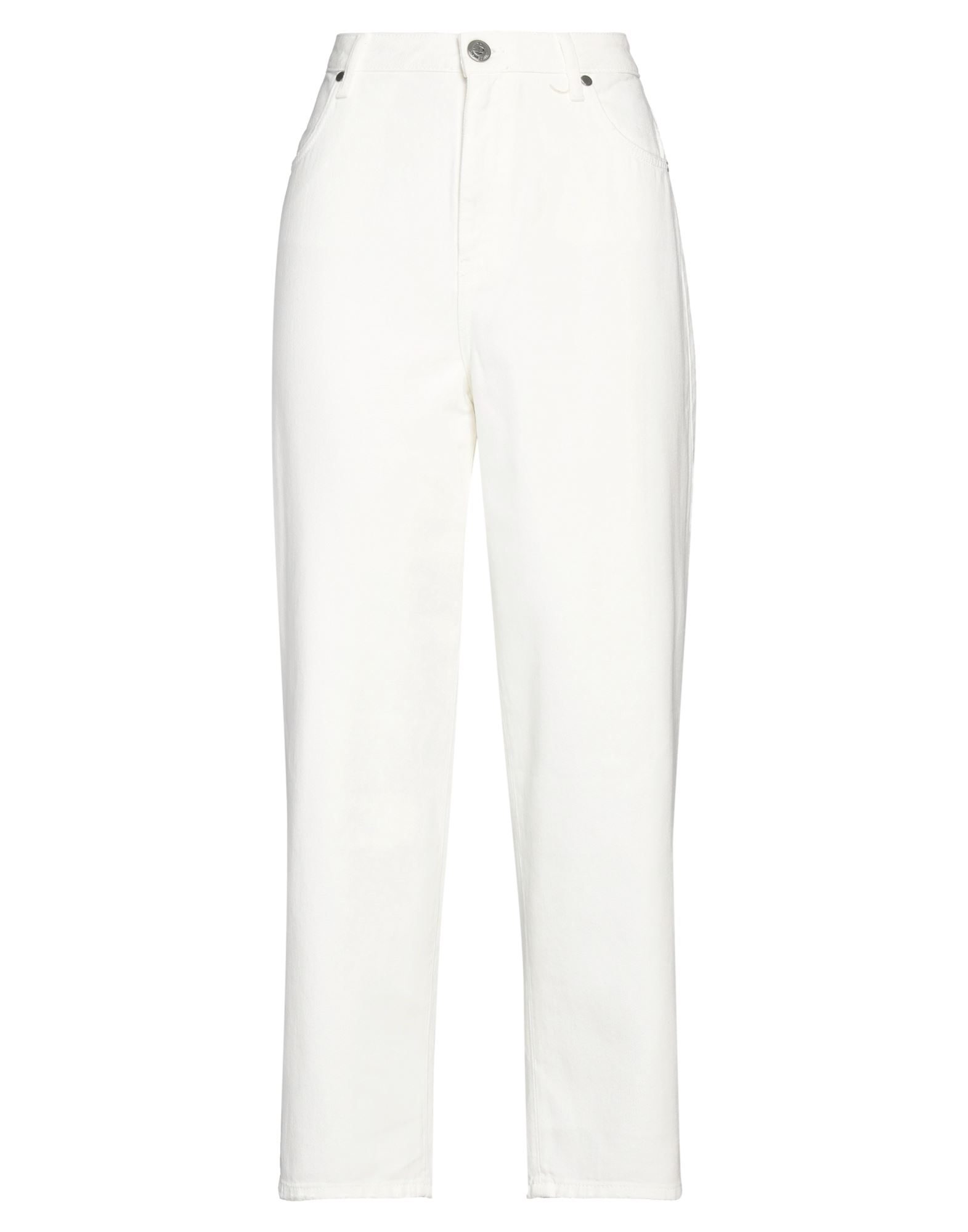 Shop Gaelle Paris Gaëlle Paris Woman Jeans White Size 29 Cotton