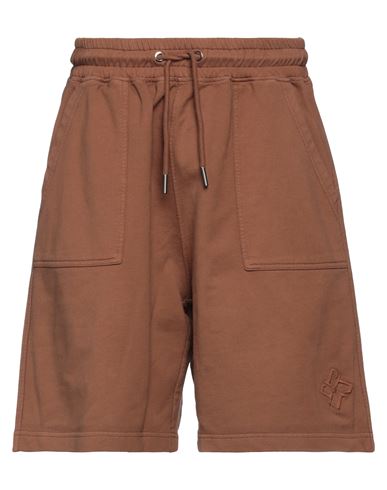 Tagliatore Man Shorts & Bermuda Shorts Brown Size Xl Cotton
