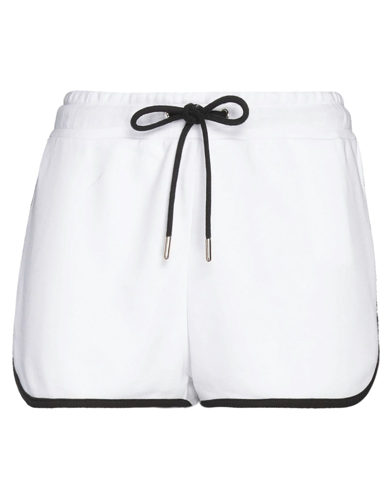 Bikkembergs Woman Shorts & Bermuda Shorts White Size L Polyester, Cotton