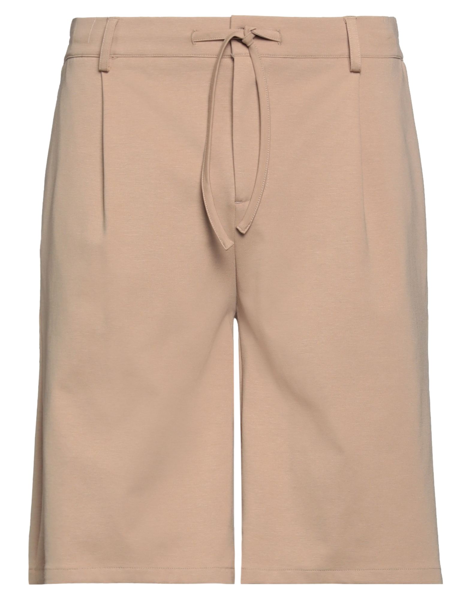Shop Daniele Alessandrini Man Shorts & Bermuda Shorts Beige Size 28 Cotton, Polyamide, Elastane
