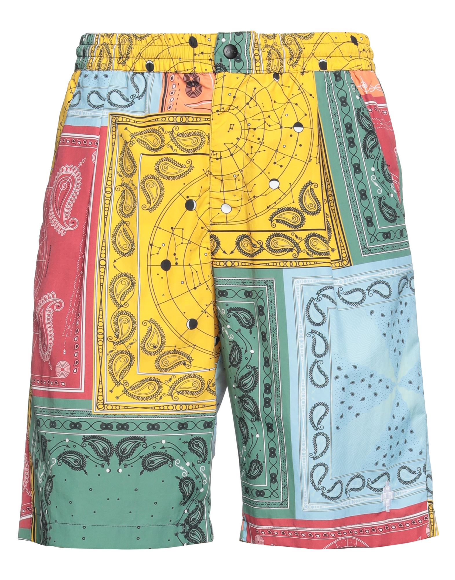 Marcelo Burlon County Of Milan Marcelo Burlon Man Shorts & Bermuda Shorts Yellow Size L Polyamide, Polyester