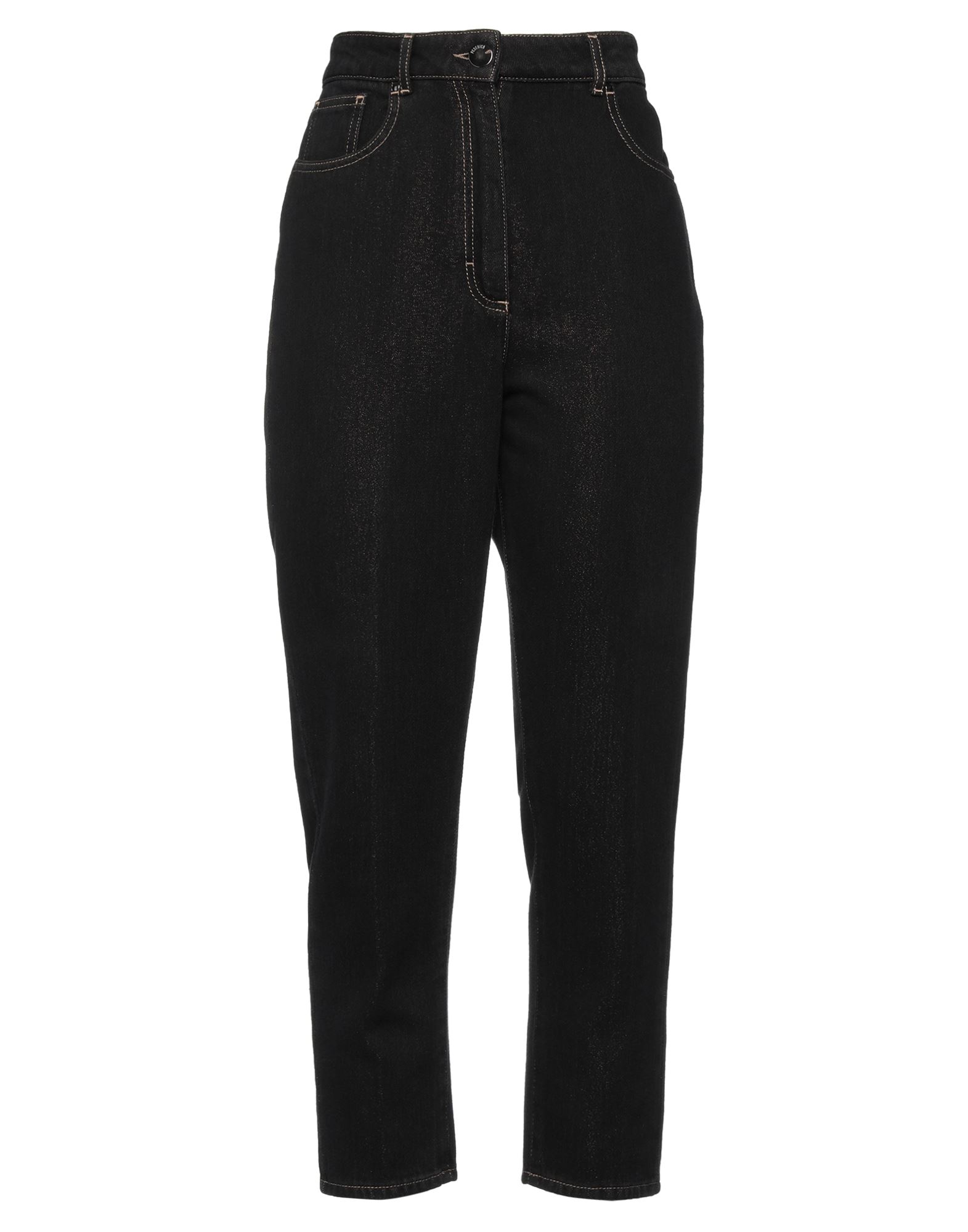 Shop Peserico Woman Jeans Black Size 6 Cotton, Viscose, Polyester