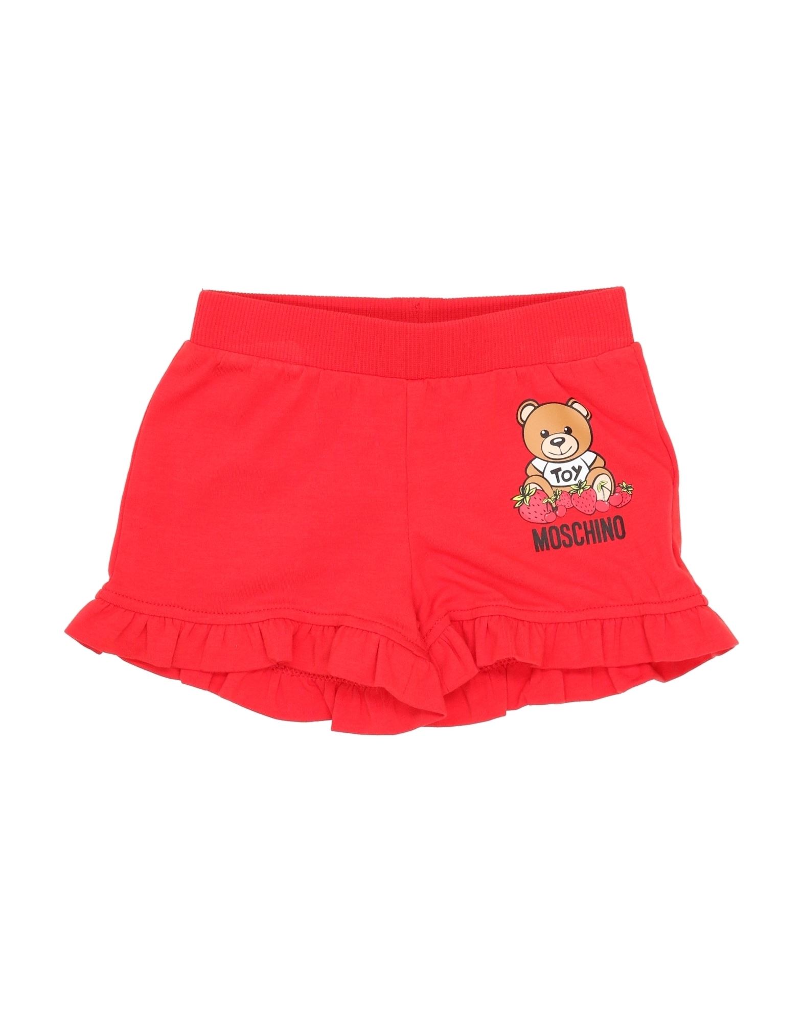 Moschino Baby Kids'  Newborn Girl Shorts & Bermuda Shorts Red Size 3 Cotton, Elastane
