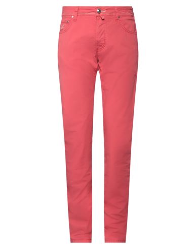 Shop Jacob Cohёn Man Pants Red Size 31 Cotton, Elastane