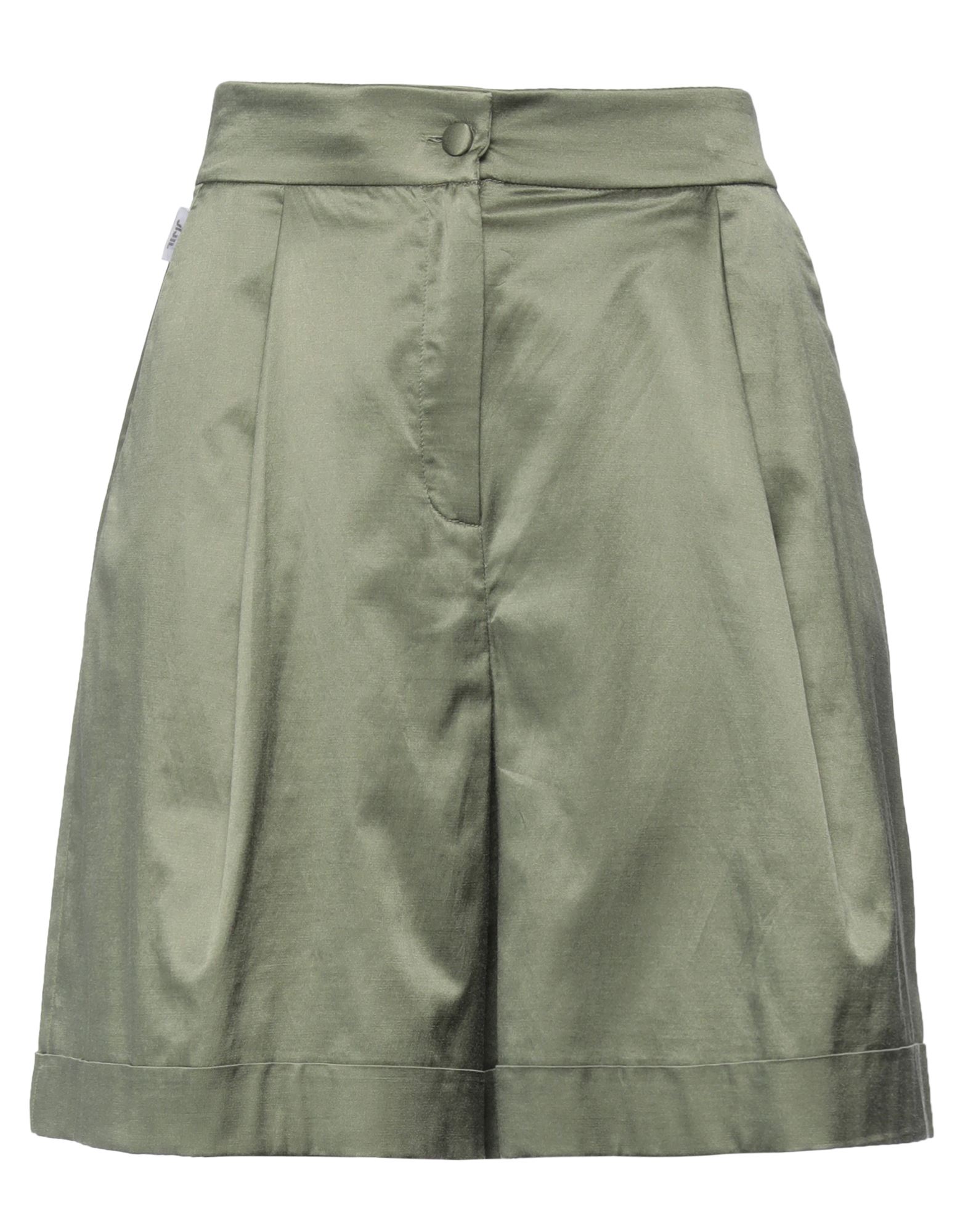 Jijil Woman Shorts & Bermuda Shorts Military Green Size 4 Cotton, Silk, Elastane, Acetate, Pbt - Pol