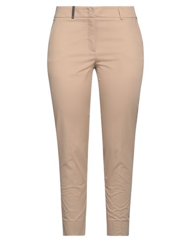 Peserico Woman Pants Beige Size 10 Cotton, Elastane In Beige