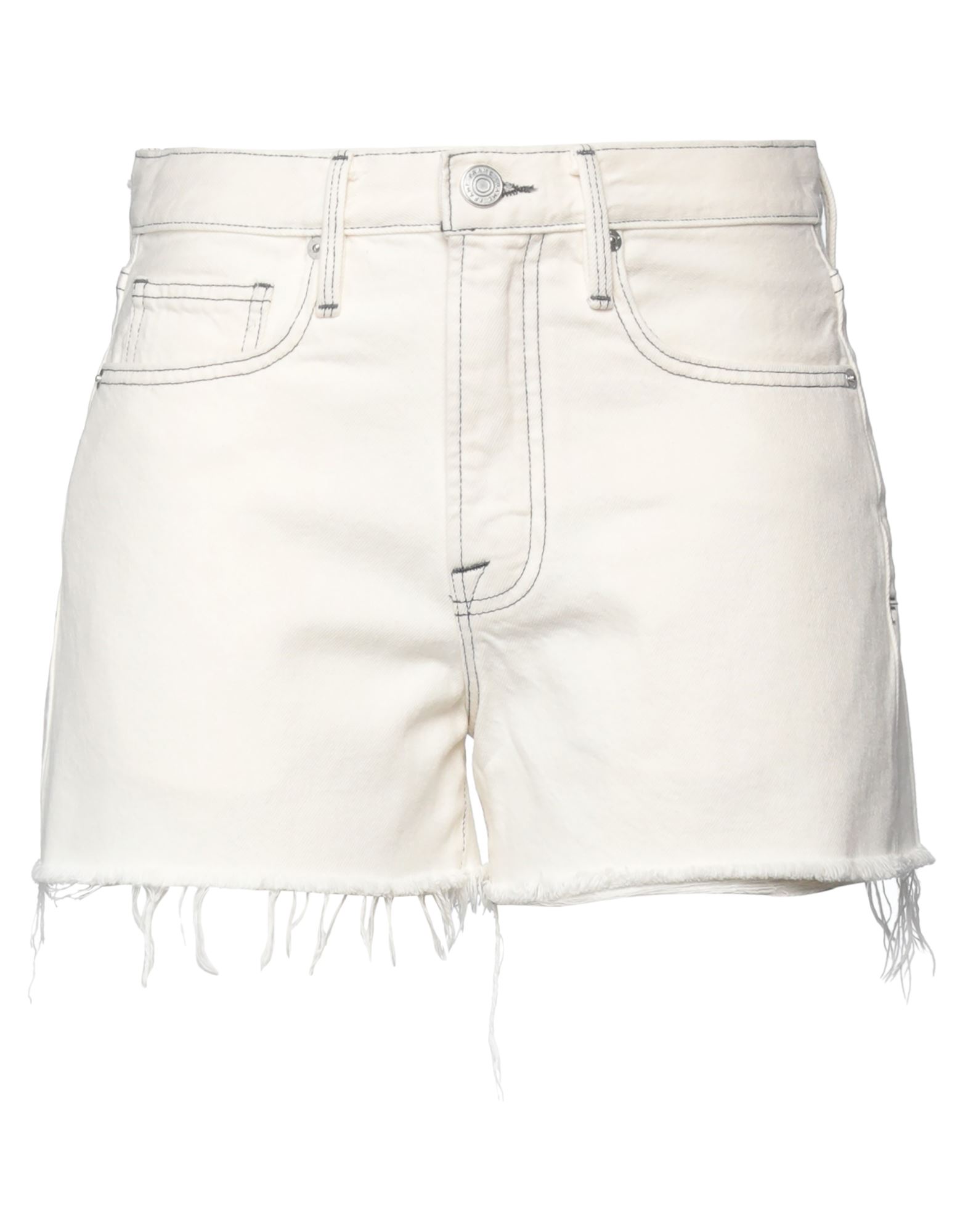 Frame Denim Shorts In White
