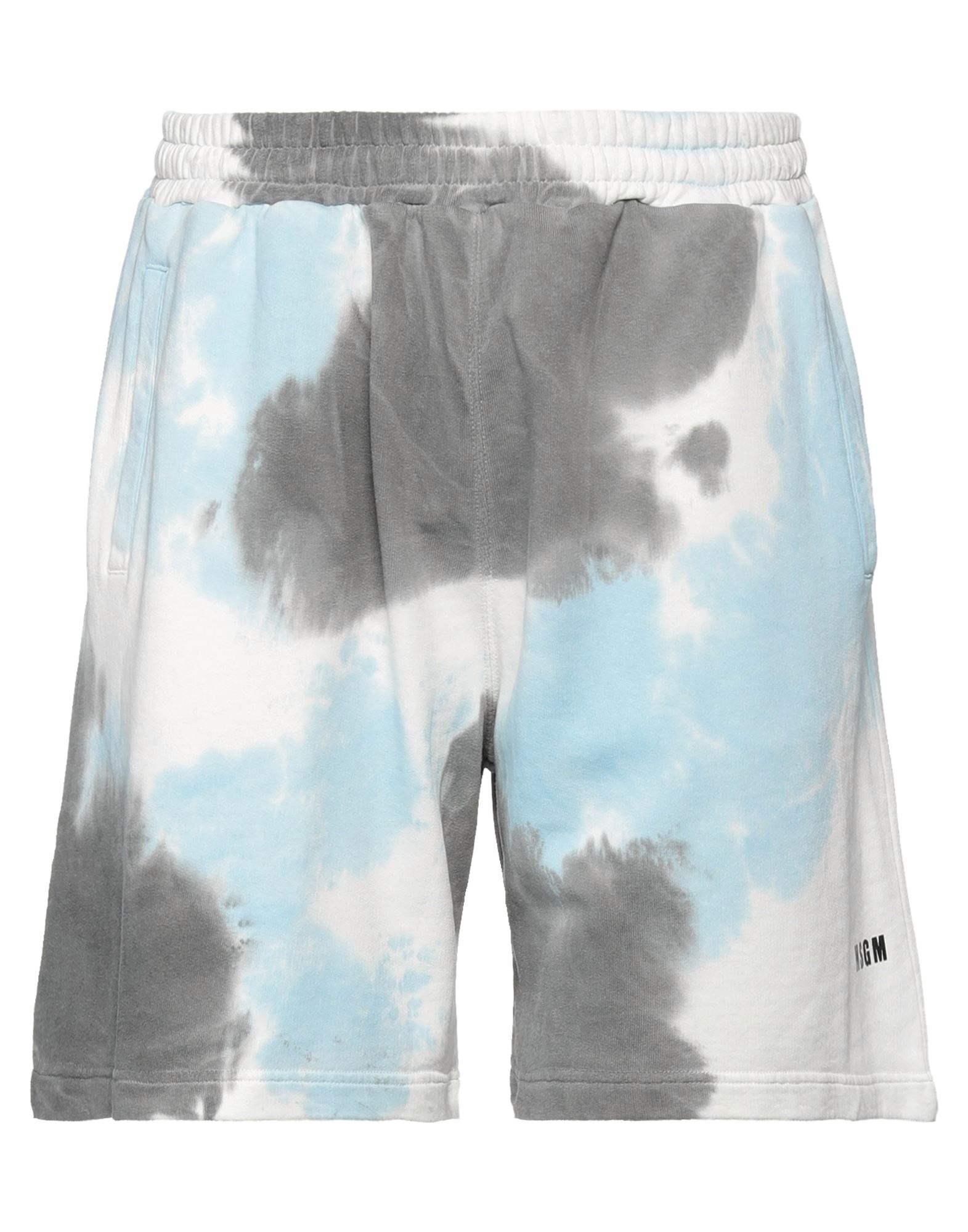 Msgm Man Shorts & Bermuda Shorts Sky Blue Size M Cotton
