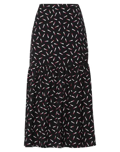 Armani Exchange Woman Midi Skirt Black Size 2 Polyester, Elastane