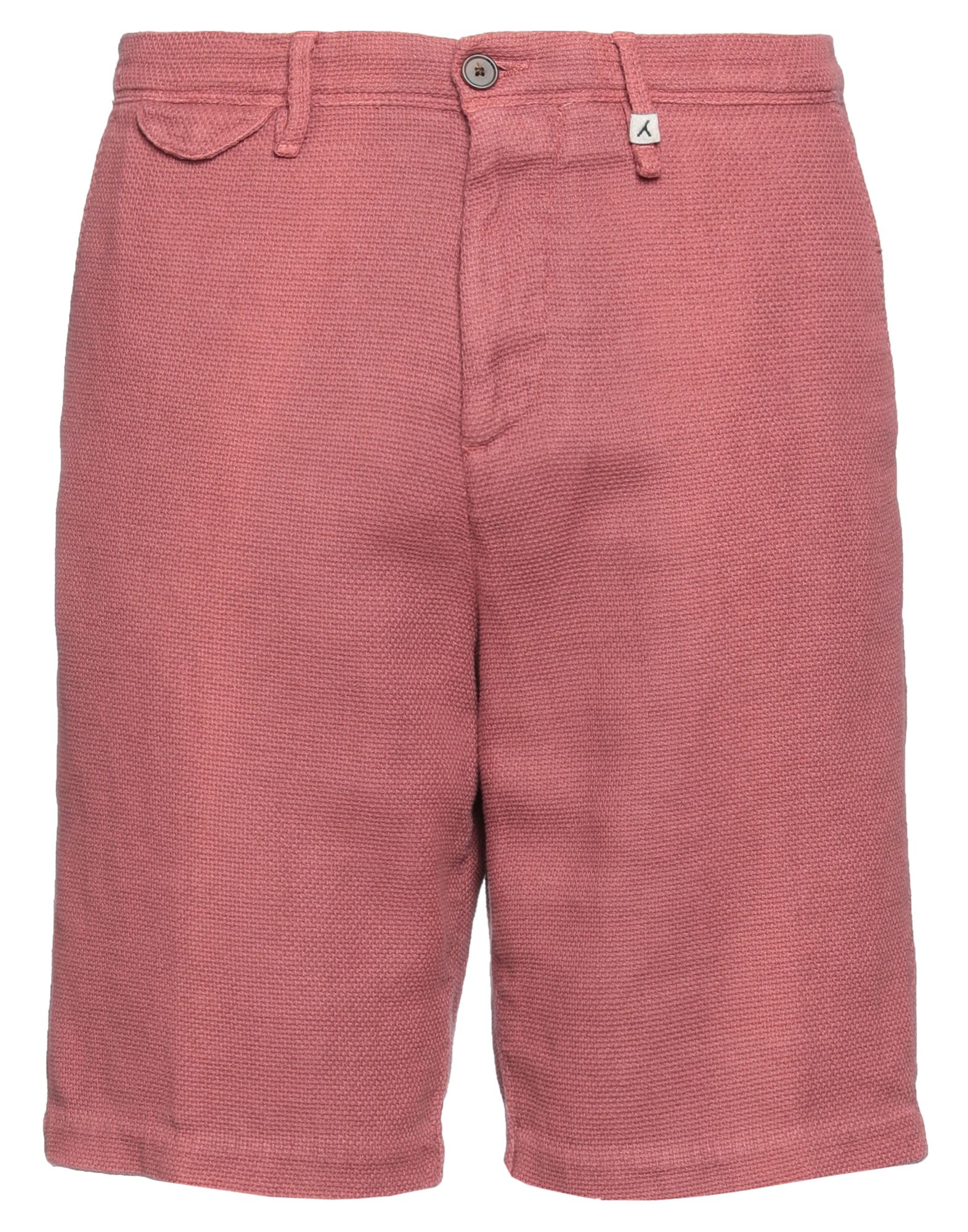 Myths Man Shorts & Bermuda Shorts Pastel Pink Size 36 Cotton, Ramie