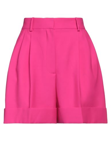Alexander Mcqueen Woman Shorts & Bermuda Shorts Fuchsia Size 6 Cotton In Pink