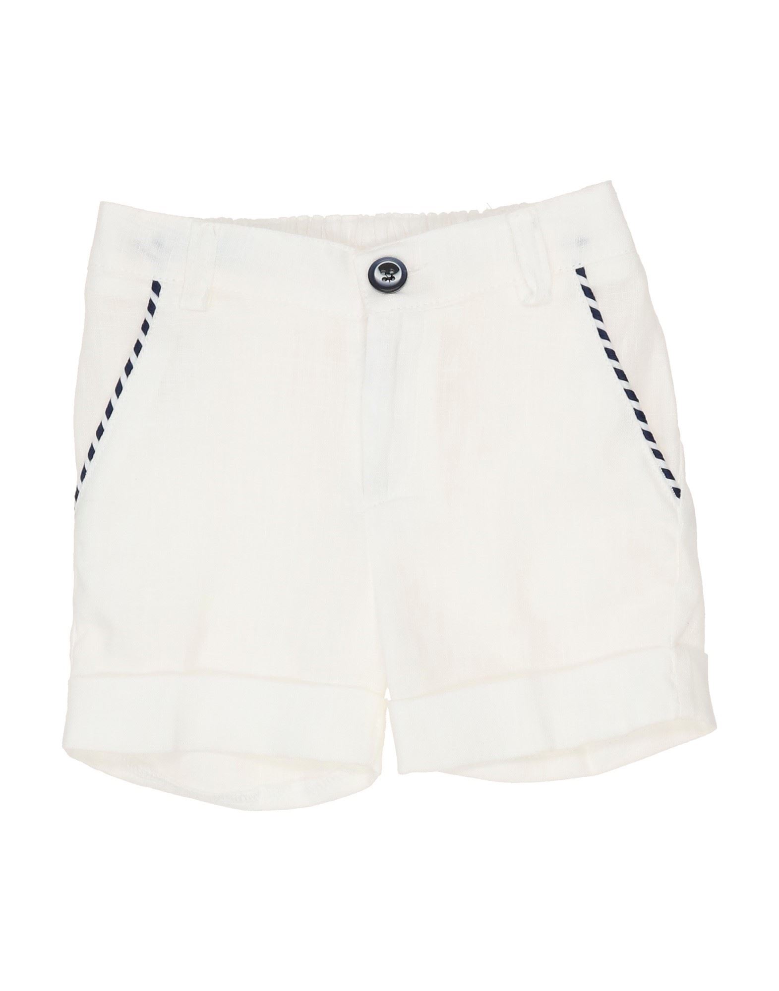 Manuell & Frank Kids'  Newborn Boy Shorts & Bermuda Shorts White Size 3 Linen