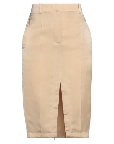 N°21 Woman Midi Skirt Sand Size 4 Cupro In Beige
