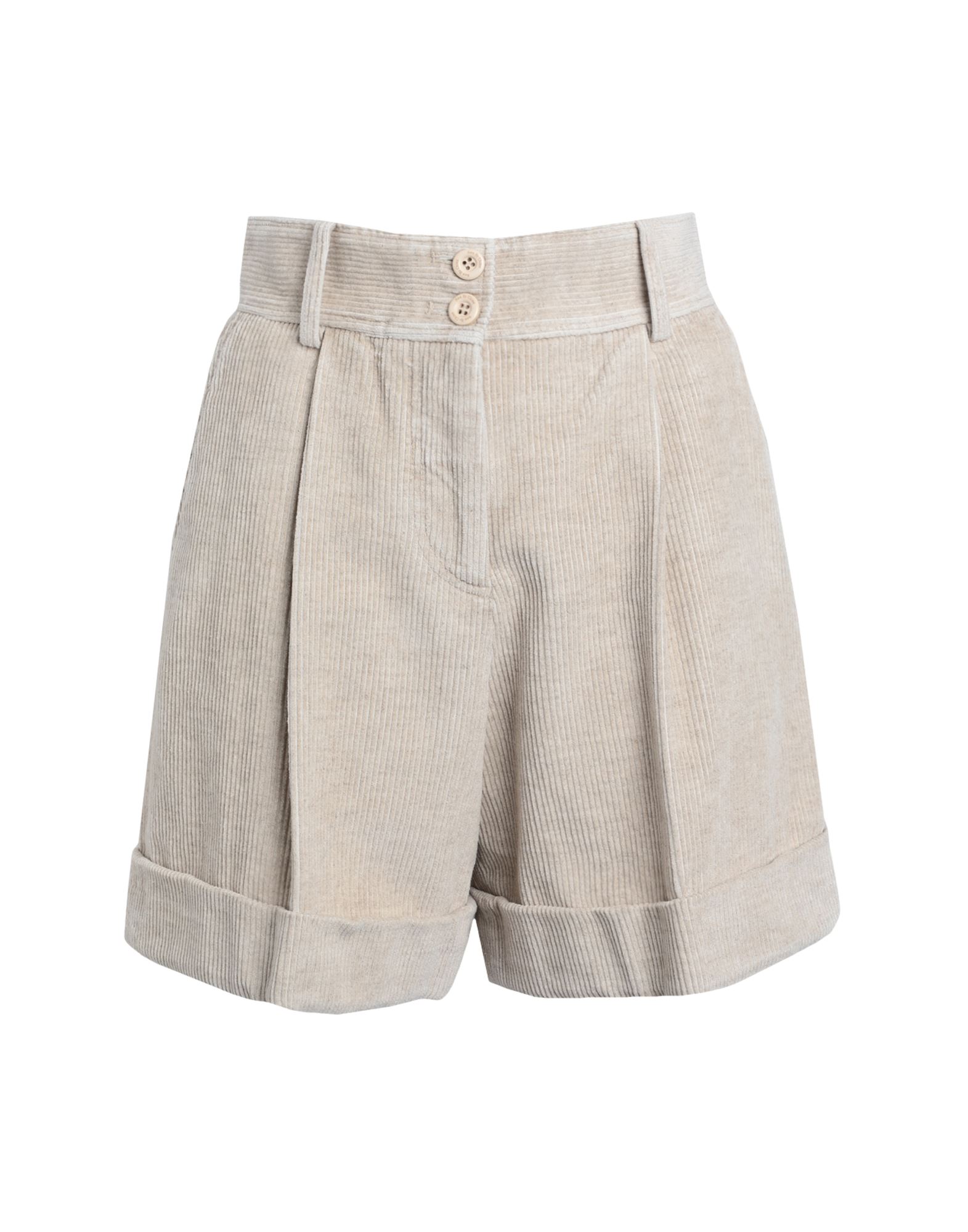 See By Chloé High-waisted Corduroy Shorts In Beige