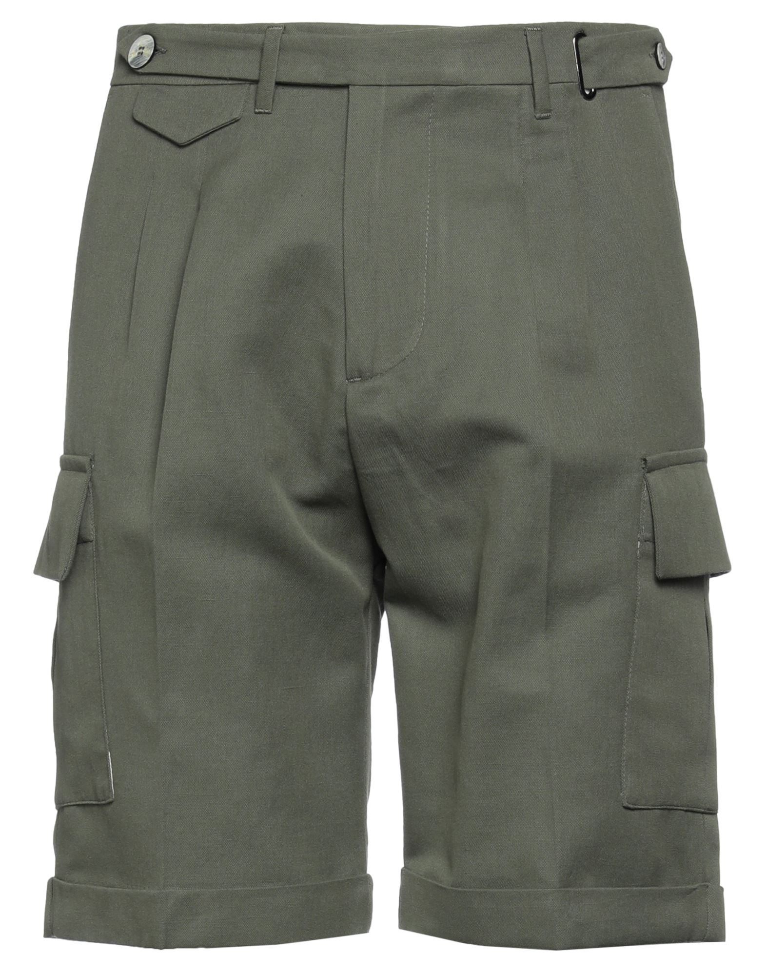Neill Katter Man Shorts & Bermuda Shorts Military Green Size 28 Cotton, Linen