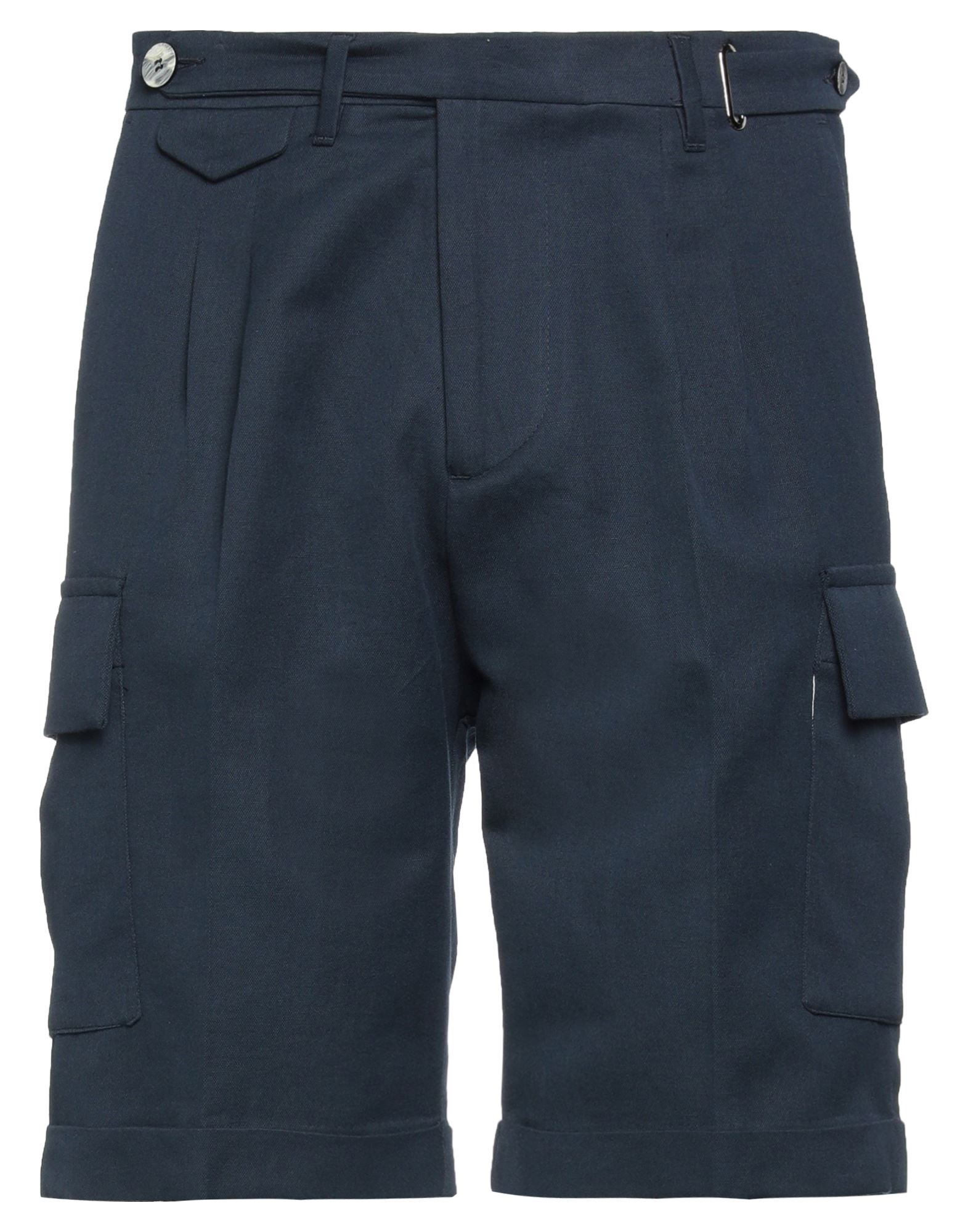 Neill Katter Man Shorts & Bermuda Shorts Midnight Blue Size 28 Cotton, Linen