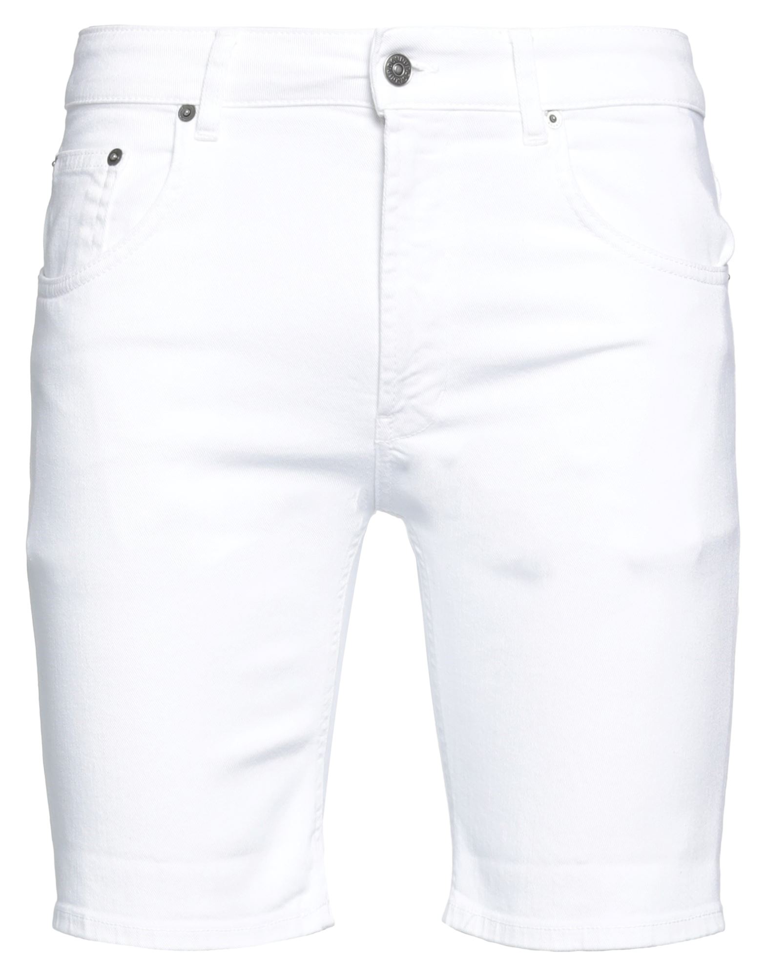 Dondup Man Shorts & Bermuda Shorts White Size 34 Cotton, Elastomultiester, Elastane