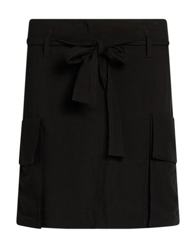 8pm Woman Mini Skirt Black Size Xs Viscose, Linen