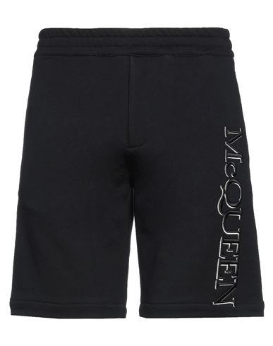 Alexander Mcqueen Man Shorts & Bermuda Shorts Black Size S Cotton, Elastane, Viscose, Polyester