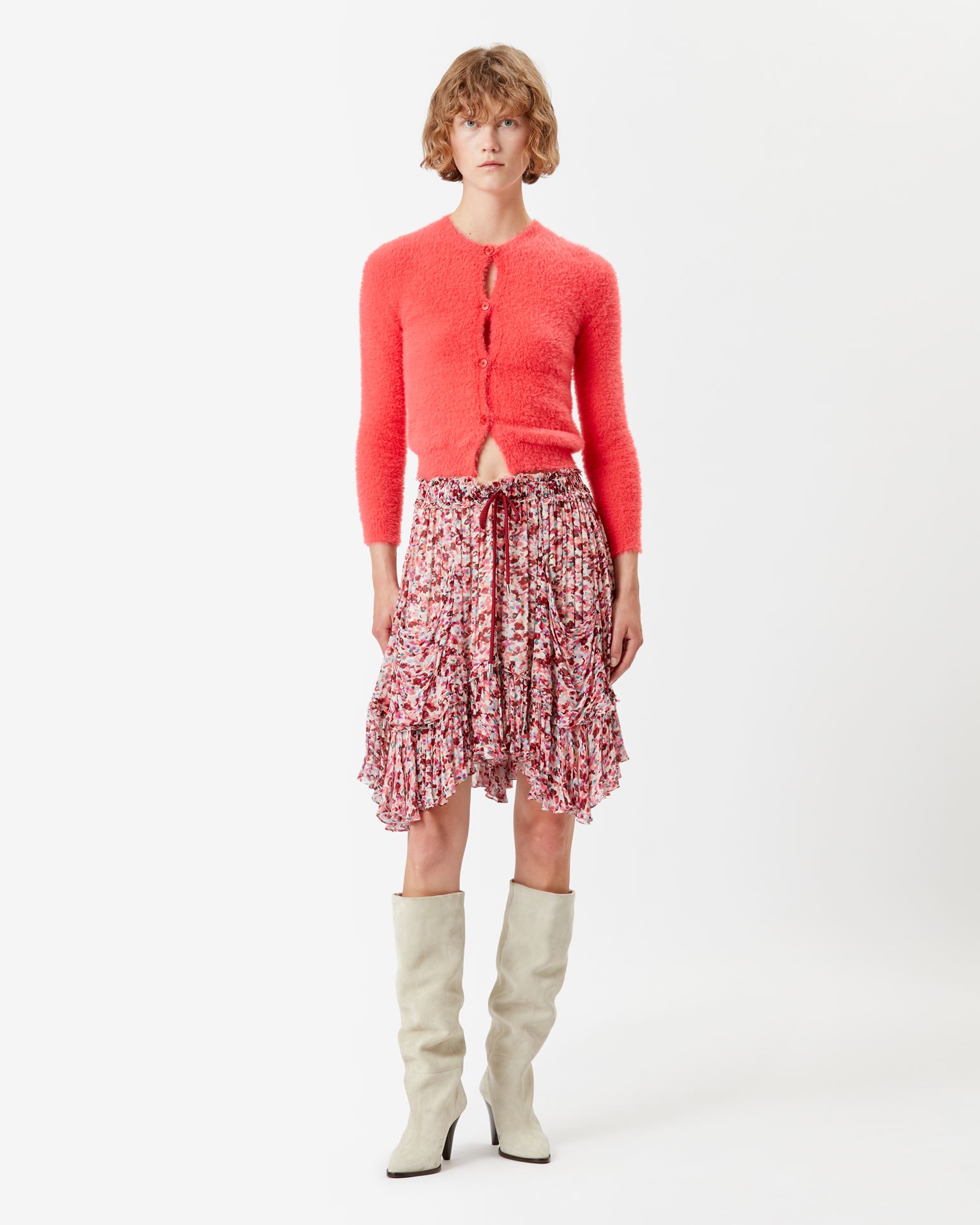 Isabel Marant Marant Étoile, Frejus Printed Skirt - Women - Pink