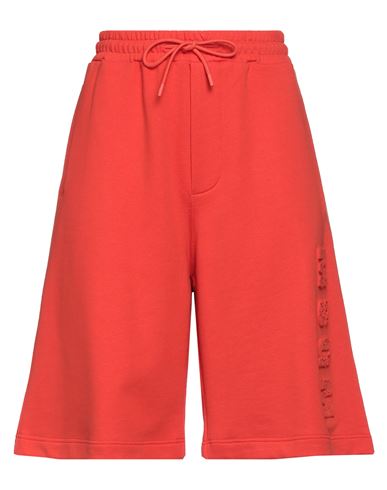 Msgm Woman Shorts & Bermuda Shorts Tomato Red Size L Cotton