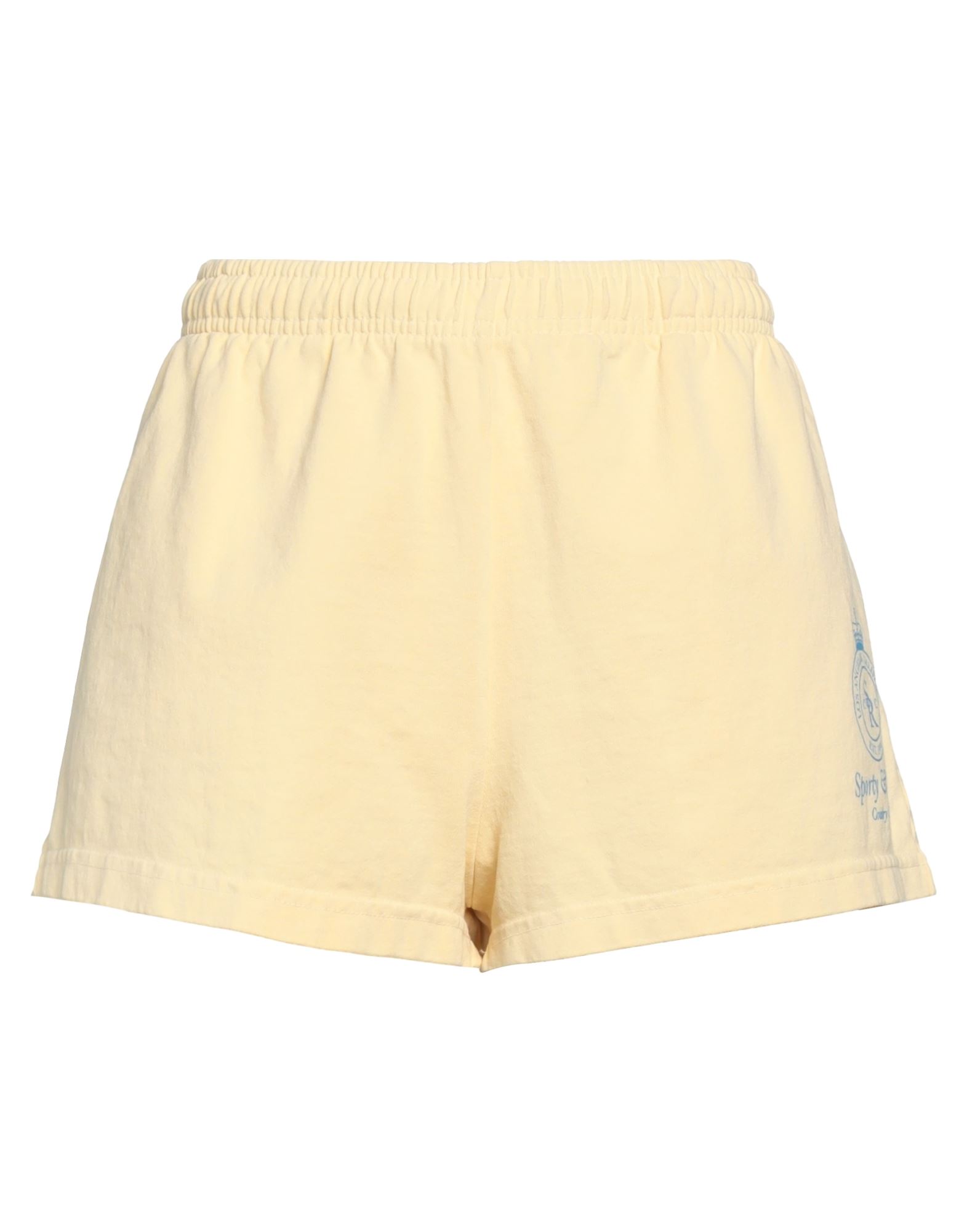 Sporty And Rich Sporty & Rich Woman Shorts & Bermuda Shorts Light Yellow Size Xl Cotton
