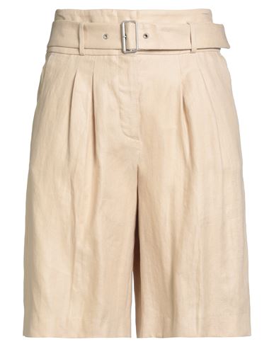 Peserico Woman Shorts & Bermuda Shorts Beige Size 10 Polyester, Cotton In Neutral