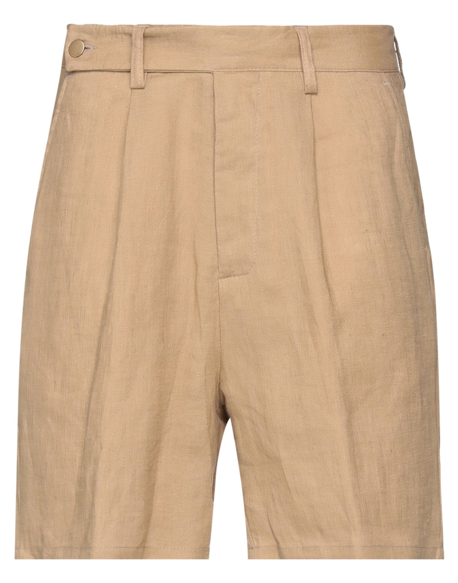 Marsēm Man Shorts & Bermuda Shorts Camel Size 28 Linen In Beige